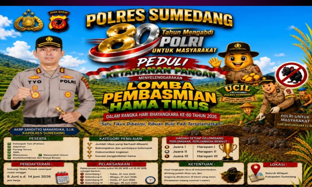 Sambut Hari Bhayangkara ke-80, Polsek Rancakalong Gelar Lomba Pembasmian Hama Tikus Dukung Ketahanan Pangan