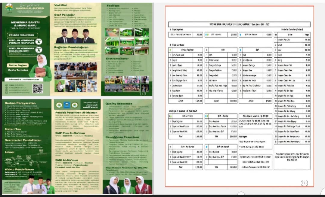 Yayasan Al-Ma'mun Buka Penerimaan Santri dan Murid Baru Tahun Ajaran 2026/2027