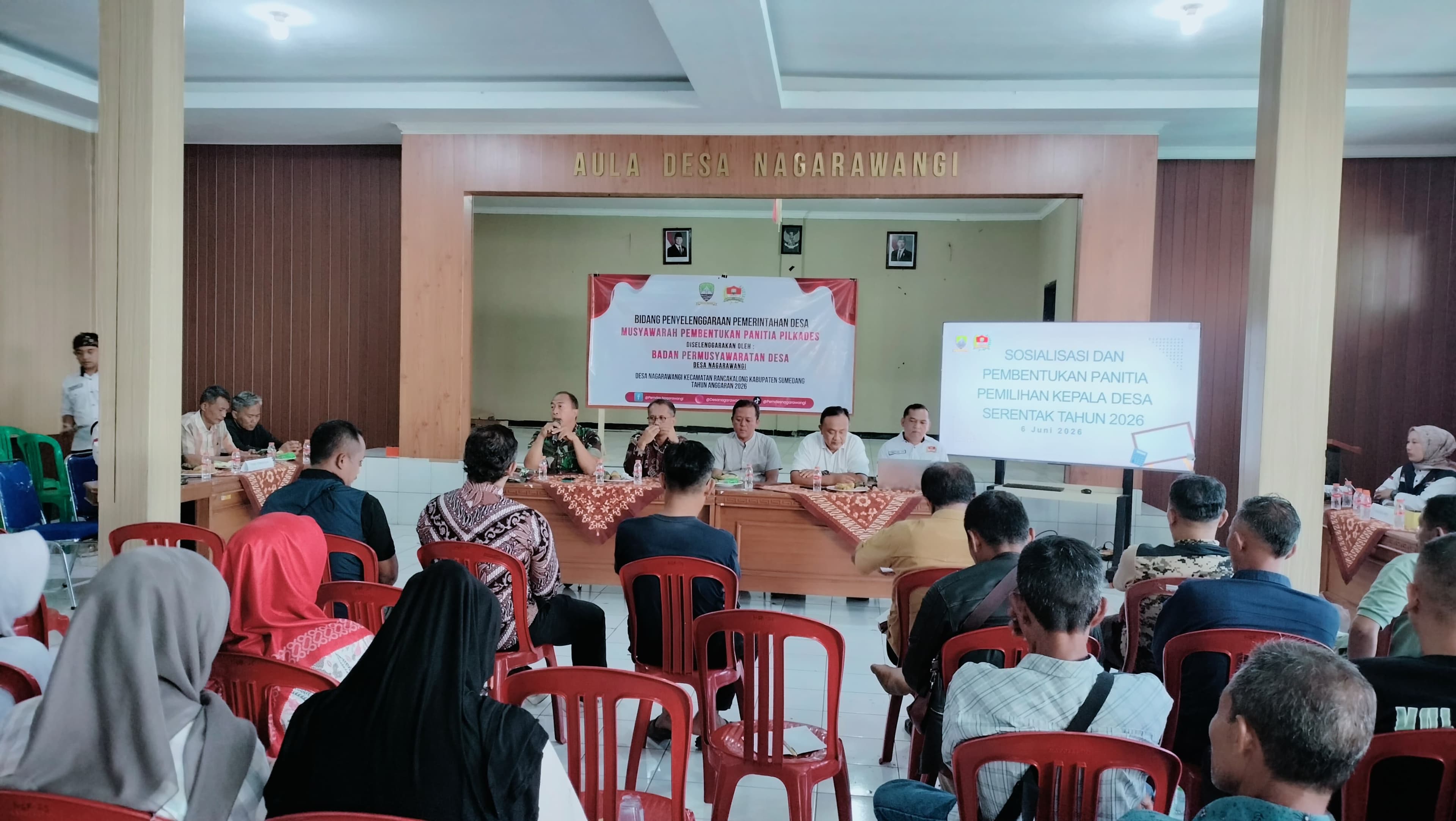 Musyawarah Pembentukan Panitia Pilkades Serentak 2026 Digelar di Desa Nagarawangi