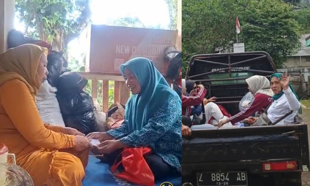 TP PKK Desa Cibunar Salurkan Donasi untuk Korban Kebakaran di Dusun Nangela