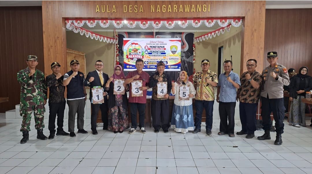 Penetapan Calon Kepala Desa dan Pengundian Nomor Urut Pilkades Nagarawangi 2026 Digelar di Aula Desa 
