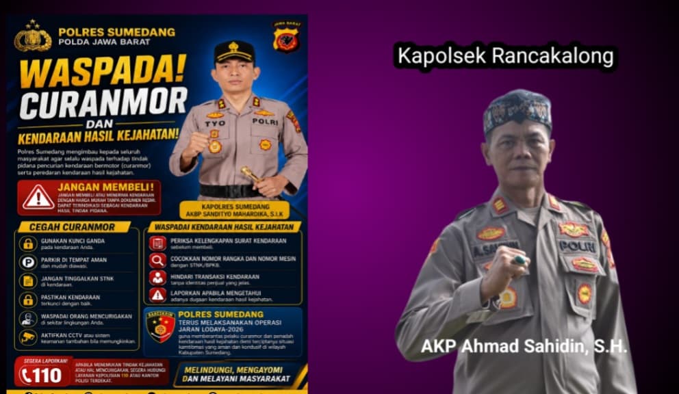 Kapolsek Rancakalong Perkuat Himbauan Keamanan Kendaraan di Tengah Maraknya Curanmor