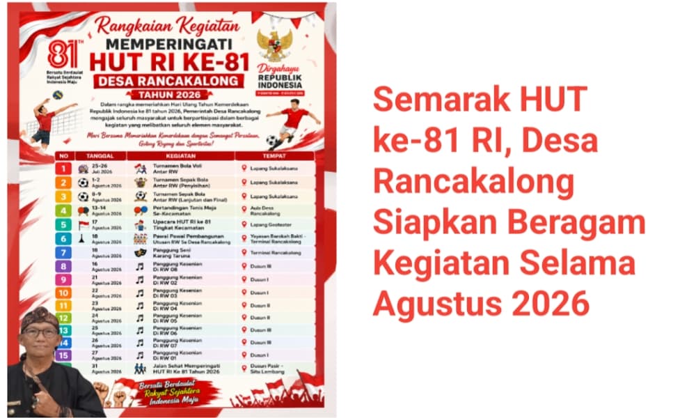 Semarak HUT ke-81 RI, Desa Rancakalong Siapkan Beragam Kegiatan Selama Agustus 2026 